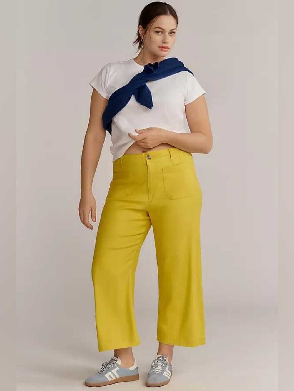 NWT Maeve By Anthropologie Yellow High Waist Cropped Pants